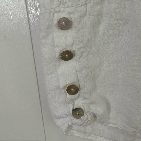 Lungo Larno 100% Linen Blouse Size Small. Made in Italy Beachy Coastal grandma - Picture 3 of 8